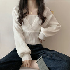 Pullovers Women Knitting Elegant Solid All Match Ladies Casual