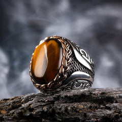 Retro Handmade Turkish Ring For Men Vintage