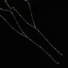 Round Bead Tassel Necklace New Female Summer Simple Clavicle Chain Long