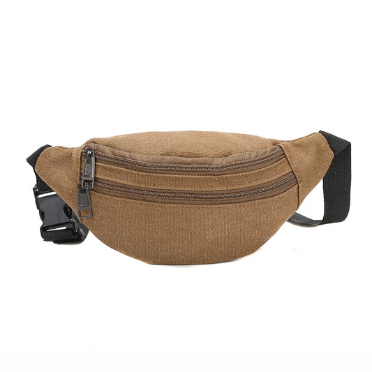 Casual Canvas Waist Bag Unisex Functional Waist Bag