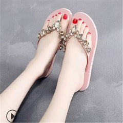 flat comfortable beach shoes Non-slip soft bottom Casual flip flops