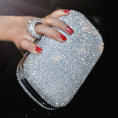 Evening Clutch Bags Diamond-Studded Evening Bag With Chain Shoulder Bag