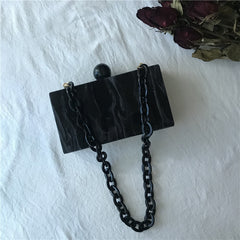 Ink Marble Acrylic Bag Fashion Women Clutches Bridesmaid Handbags