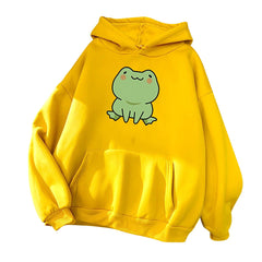 Frog Hoodie Vintage Harajuku Women's Winter Hoodies Kawaii Cute