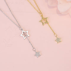 Cute Shiny Star Choker Drop Charm Necklaces Charming