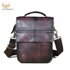 Leather Male Casual Design Shoulder Messenger bag Cowhide Fashion Cross-body