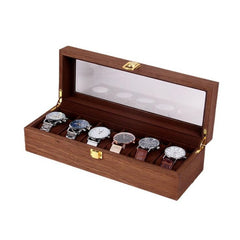 2/3/6 Grids Wooden Box Retro Watch Case Holder Organizer Storage Box