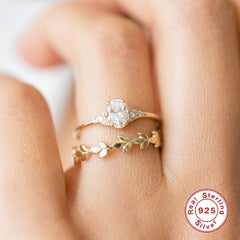 Silver Fashion Mini Zircon Engagement Ring f