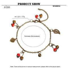 retro style imitation fruit Women anklet