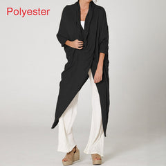 Women Tops Vintage Solid Blouses Fashion Long Shirts Casual