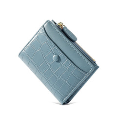 Stone Pattern Small Wallet Women Pu Leather Female Purse Zipper