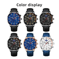 Men Sport Watch Stainless Steel Quartz Wristwatch Man Business Casual Simple