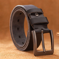 Leather Cowhide Belt Fashion Genuine Leather Men Belt Alloy Buckle Strap