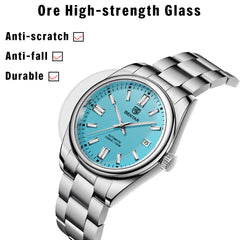 Men Mechanical Wristwatches 10Bar Waterproof Automatic Watch Stainless Steel