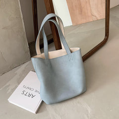 ladies handbag large capacity shoulder bag versatile double-sided tote bag