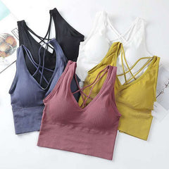 Seamless Anti-sweat Shockproof Padded Breathable Sports Bra