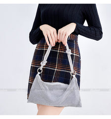 Knot Handle Rhinestones Evening Clutch Bag Crystal Diamonds