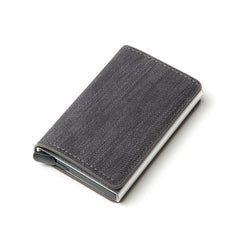 Business ID Credit Card Holder Men Women Coin Leather Wallet RFID