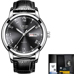 Watches Mens Casual Leather Quartz Business