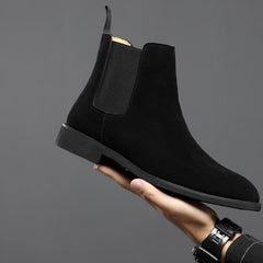 Men Boots Elegant Chelsea Boots Men Cow Suede Leather