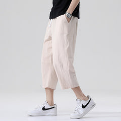 Casual Pants Men Wild Cotton and Linen Loose Linen Pants Style