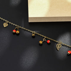 retro style imitation fruit Women anklet
