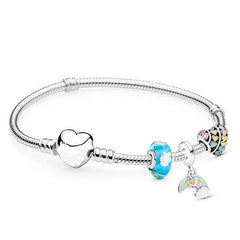 Heart-shaped Pendant Charm Bracelet Fit