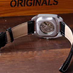 Automatic Mechanical Self-Winding Men Watch Square Case