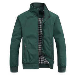 Casual Solid Fashion Slim Bomber Jacket Men Overcoat