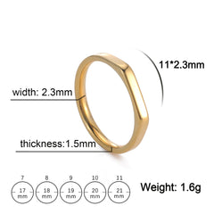 Fashion Simple Stainless Steel Couple Ring