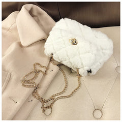 Plush Purses Handbags Female Phone Shoulder Bag Girls Wallet