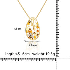 Vintage Honeycomb Choker Gold Bee Snake Chain Pendant Necklaces