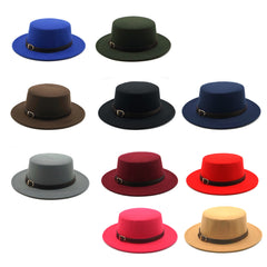 Retro Winter Autumn Top hat Imitation Woolen Felt Fedora Hats