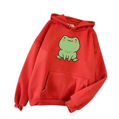 Frog Hoodie Vintage Harajuku Women's Winter Hoodies Kawaii Cute