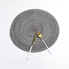 Round Cotton Woven Nordic Non-slip Kitchen Accessories Placemat