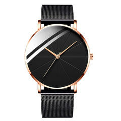 Minimalist Men Fashion Watches Simple Men Business Ultra Thin Stainless Steel