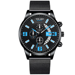 hombre Mens Fashion Business Watches Men Sports Stainless Steel Quartz