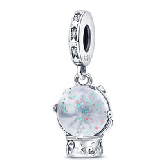 Silver Color Heart Shaped Charms Beads