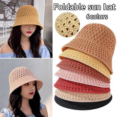 Solid Handmade Crochet Floppy Top Summer Hats
