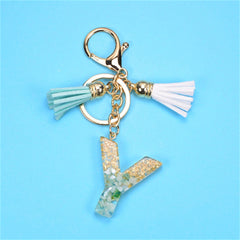 Exquisite Resin Initial Letter Keychain