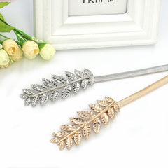 Flower Leaves Metal Buckle Belt for Women Ladies Elastic Waist Chain Belts