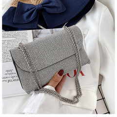 Rhinestone Evening Bag Luxury Designer Handbags PU Leather Purses