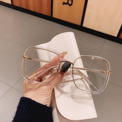 Anti-blue Light Glasses Frame Vintage Large Square Eyeglasses