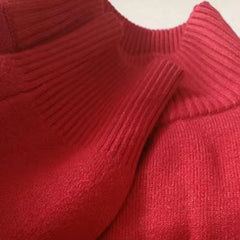 Turtleneck Slim Thicken Knitted Pullovers Plus Velvet Sweater Casual