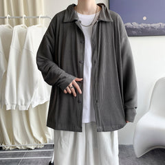 Corduroy Long Sleeve Shirts Shirt Woman Fashion Casual Oversize