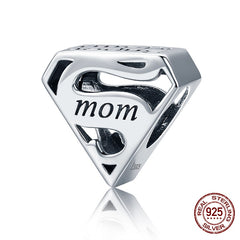 Sterling Silver Heart Vintage Charms Beads Fit Original DIY Bracelets