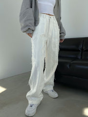 Jeans Women High Waist Baggy Straight Denim Pants Casual Sweatpants