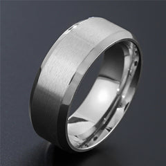 ZORCENS Stainless Steel Wedding Band Ring Roman Numerals