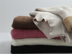 Turtleneck Slim Thicken Knitted Pullovers Plus Velvet Sweater Casual