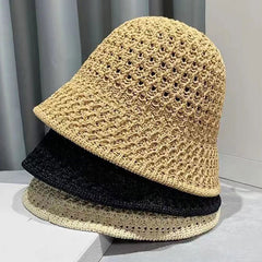 Handmade Crochet Floppy Top Hats Collapsible Dome Bucket Hat